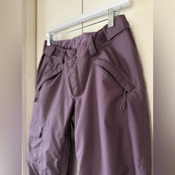 North Face Women’s Freedom Insulated Snow Pants Black Plum Purple Ski Snowboard - Picture 5 of 11